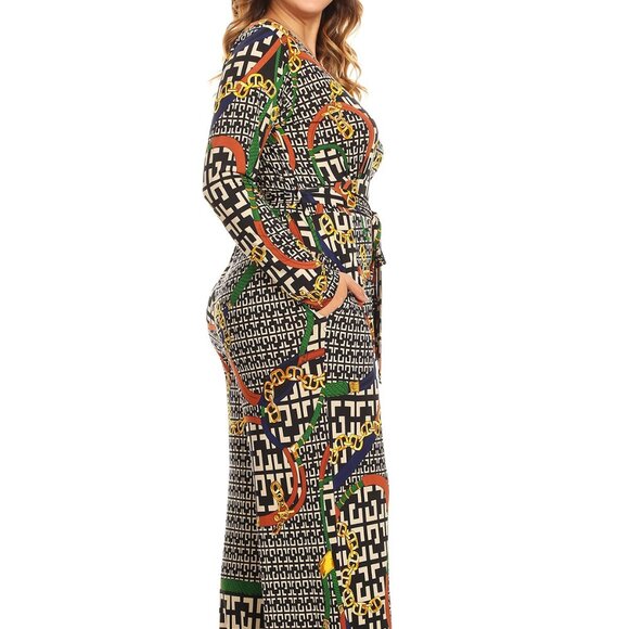 PLUS SIZE Printed Relax Fit Jumpsuit - Picture 3 of 4